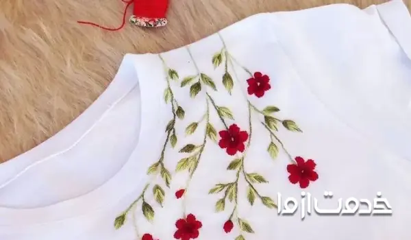 انجام گلدوزی روی لباس برای تعمیر و ترمیم لباس سوخته